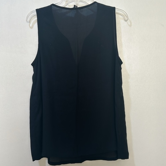 LUCKY BRAND SLEEVELESS EMBROIDERED TOP WOMEN SIZE SMALL BLACK - Picture 3 of 9